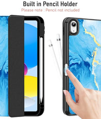 Robustrion Cover for iPad 11th Generation (A16) / 10th Gen Cover Case with [Right Side Pencil Holder] [Auto Sleep Wake] [Soft Back] (2022/2025), Case for iPad 11th 11"/ 10th 10.9" - Yellow