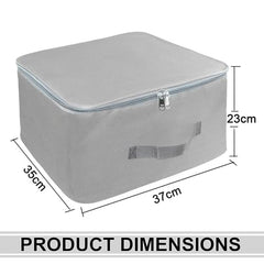 Storite 2 Pack Nylon Wardrobe Bag Underbed Cloth Storage Organizer | Moisture Proof Storage Bag, Storage box for Clothes Saree Bags, Zippered Closure & Handle - Magenta,37x34x23 cm