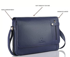 WildHorn Genuine Leather Laptop Messenger Bag for Men | Stylish Office Bag with a Padded Laptop Compartment & Adjustable Strap | Designed to Fit Laptops up to 14 Inches | Backed by a 1-Year Warranty