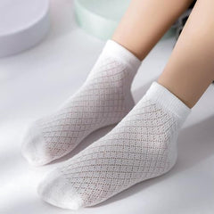 MOMISY 5 Pairs Baby Girl Boys Tube Socks Toddlers Infant kids children Spring and Autumn Socks Stretch Ankle Sock (IN, Age, 3 Years, 5 Years, NetDiamond)