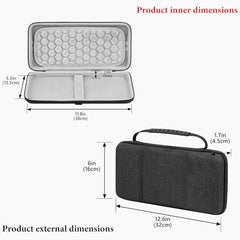 GEEKRIA Keyboard Travel Carry Case Compatible with Logitech MX Keys Mini, EVA Hard Shell Bag (Dark Grey)