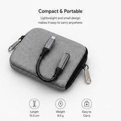 Type C to 3.5mm Audio Jack Connector with DAC Headphone Converter Adapter Compatible with iPhone 15 Pro Max/15Pro/15Plus Series/Galaxy/OnePlus/Google/Nothing & Other Type C Phones, Warranty