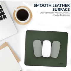 Tukzer Extended Vegan PU Leather Mouse Pad Desk mat Smooth Reversible Dual Color Splash Proof Anti Fray Stitched Edges Non-Slip Mousepad for Laptop Notebook Gaming Computer(Blue & Yellow 90CM X 45CM)