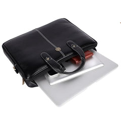 HAMMONDS FLYCATCHER Men Genuine Leather Office Bag - Laptop Bag - Padded Laptop Compartment, Fits 14 Inch Laptop - Adjustable Strap, 1 Year Warranty - Office, Travel, Daily Use - Brushwood, Brown