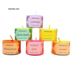 Indoblaze Aroma Candles Gift Set | 6 Fragrances Aroma Candle | Scented Candles Set | Perfect for Gifting (Pack of 12)