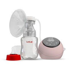 LuvLap Adore Double Electric Breast Pump with Dual Mode, 2 Phase - Stimulation & Expression, Soft Silicone Cushion, Rechargeable Battery, Single Breast Pump Electrical, BPA Free
