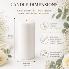 C Lal & Sons Silver Pillar Candle 2x2 Inch | Long Burning Decorative Wax Candle | 20H Burn Time | Unscented Candle for Home Décor, Wedding Decoration, Prayer, Meditation, Festivals & Romantic Ambience