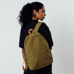 DailyObjects Pedal Everyday Casual Laptop Backpack (16L) Fits Upto 14 Inch Laptop, Unisex Travel Backpack Durable Canvas Material, Zippered Compartments With Pockets (Beige)