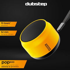 Dubstep Pop 600 Wireless Speaker, 15 Hrs Playtime, 52mm Driver, TWS Pairing, 6W Output Bluetooth Speakers (Grey)