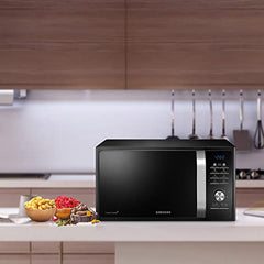 Samsung 28L Multi Spit, Convection Microwave Oven (MC28A6035QS/TL, Silver, Various Cooking Modes, Eco Mode, Hotblast, Crusty Plate, Wire Rack, Slim Fry, Ceramic Enamel Cavity with 10 year warranty)
