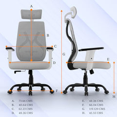 Furnivo Titan Ergonomic Office Chair for Home & Office | Adjustable Armrests | 120 Recline | Lumbar Support | Thick Cushioned Seat | Heavy-Duty Base | 3 Years Warranty (Eco Black Red)