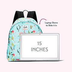 Genie Miami Laptop Backpack for Women (16 Inches) | Modern Office, College & Travel Laptop Backpack | Padded Laptop Sleeve | Rose