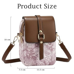 MOMISY Women’s Crossbody Sling Bag | PU Leather Mini Shoulder Bag with Adjustable Strap & Multi-Pocket Design (Purple)