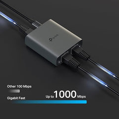 TP-Link EH210 1 to 2 Gigabit Ethernet Splitter Network Switch,1000Mbps High-Speed, Plug and Play, LAN RJ45 Internet Splitter with USB Cable for Router,Laptop/PC,TV,Xbox