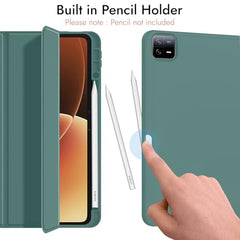 Robustrion Cover for Xiaomi Mi Pad 8/8 Pro/Xiaomi Pad 7/7 Pro 11.2 inch Cover Case with [Pencil Holder], Trifold Flip Case Cover for Xiaomi Pad 7/8 Cover [Auto Sleep Wake] - Black