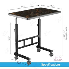 Multi-Purpose Laptop Table, Study Table| Heavy Duty Bed Table| Adjustable for Height, Portable for Office, Work Form Home | DIY Table, Easy to Asembl(Black Ajustable)