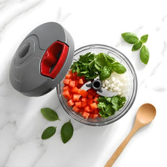 Plastic Manual Vegetable Chopper for Kitchen, Vegetable Cutter for Kitchen, Onion Cutter, Onion Chopper (Multi Colour) (1000 ml) (Gray)