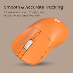 Portronics Toad 33 Wireless Mouse with 2.4 GHz USB Nano Receiver, Adjustable Dpi Sensitivity, Ergonomic Design, Precision Optical Tracking, Plug & Play, Best for Laptops, Desktops PCs, Mac(Orange)