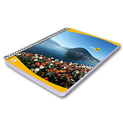 YOUVA Navneet|Spiral Long Book For Students And Executives|Spiral Bound With Safety Lock|A4 Size -21 X 29.7 Cm|Single Line|400 Pages|Pack Of 1