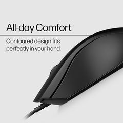 HP X500 Wired Mouse (Black, E5E76AA)