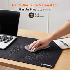 Amazon Basics Large Extended Computer Rectangular Mouse Pad, 16.7 x 35.7 inch, Black