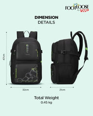 FOOTLOOSE by VIP Kinetic 30L Laptop Backpack (15.6"), 2 Compartments, Black