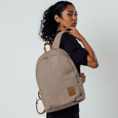DailyObjects Pedal Everyday Casual Laptop Backpack (16L) Fits Upto 14 Inch Laptop, Unisex Travel Backpack Durable Canvas Material, Zippered Compartments With Pockets (Beige)