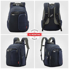 HARISSONS Vervo 40L Waterproof Laptop Backpack for Men & Women | Fits 15.6" Laptop with Sternum Strap, Quick Access Pocket, Detachable Key Holder, Organized Compartments & Raincover (Grey)