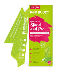 Sirona PeeBuddy Reusable Female Urination Device - (Pack of 10) | Stand & Pee Funnel for Women | Travel Essential | BPA-Free | Wash & Reuse