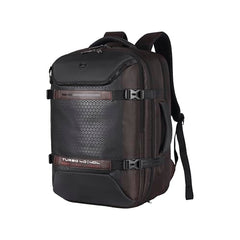 Gear Turbo 21"/45L Large Water Resistant Anti theft Laptop Backpack with Raincover | Backpack | Daypack |Briefcase | Travel Bag For Men/Women (Black - Grey)