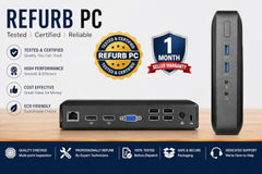 YaariTech Tiny Desktop PC Thin Client 𝗔𝗠𝗗 GX-212JC / 4GB RAM / 128GB SSD/Win 10 IoT Enterprise/MS Office