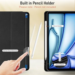 Robustrion Case Cover for iPad Air 11 inch Cover M4 / M3 / M2 / iPad Air 5th Generation Cover/iPad Air 4th Generation with [Pencil Holder] for iPad Air 11 inch M4 M3 M2 /Air 4 5 10.9" - Black