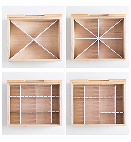SYGA 5 pcs DIY Plastic Grid Drawer Divider Household Storage Strips_Medium(Colour May Vary)