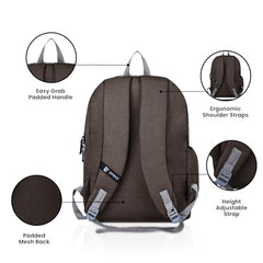 Spenz Saffron Mini Laptop Casual Backpack for Office School & College | Bag for Men & Women(Grey)