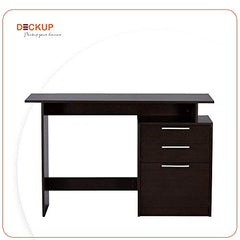 DeckUp Turrano Engineered Wood Study Table and Office Desk (Dark Wenge, Matte Finish)