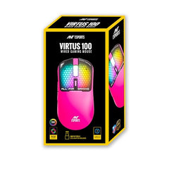 Ant Esports Virtus100 Wired RGB Gaming Mouse | Light Weight |6D Durable Buttons | High Performance Up to 12800 DPI 1000Hz Polling Rate | AI Sensor | 20M Click | Software Support Esports Mouse_ White