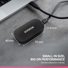 KIOXIA EXCERIA Plus G2 Portable 1TB / Up to 1,050MB/s Read 1000MB/s Write,MIL-STD Drop Tests, 256 AES Encryption, Photographers, Content Creators and Gaming,Smartphone,Mac Compatible External SSD