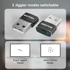 Sounce USB Mouse Jiggler & Auto Clicker | Undetectable Cursor Shaker & Vibration Device | Plug & Play | 1 Click/Sec in Auto Clicker Mode | Compatible with Windows & Linux | Black
