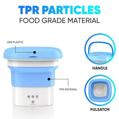 Mini Washing Machine for Clothes | Portable Automatic Washer with USB Power | Compact Laundry Machine for Travel, Baby Clothes, Underwear & Small Loads | Foldable & Lightweight Design F1