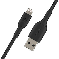 Belkin Apple Certified Lightning to USB A and Sync Tough Braided Cable for iPhone, iPad, Air Pods, 3.3 feet (1 meters) – White