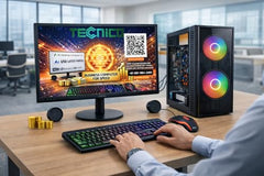 TECNICO AI Desktop PC | Core i7-4770 3.2 GHz | 8GB DDR3 RAM | 256GB SSD | 5G WiFi + Bluetooth | Windows 11 Pro | High Cooling Dual RGB Fan Cabinet(No Monitor, Keyboard, Mouse & Speaker)