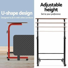 TECHNOVIBES Foldable Study Table/Bed Table/Foldable and Portable Wooden/Writing Desk for Office/Home/School (Wooden with Black Leg)