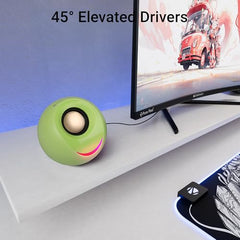 ZEBRONICS Blues 2.0 Computer Speakers, 8 Watts, 45° Elevated Drivers, Dual Passive Radiators, USB Powered, AUX, Volume Control Knob, RGB LED, for Laptops & Desktop (Black)