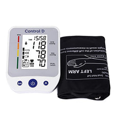 Control D Premium USB C-Port BP Monitor Automatic Oscillometric Digital Blood Pressure Checking Machine Upper Arm Portable BP Machine (Silver)
