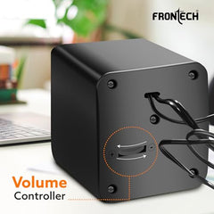 FRONTECH 2.0 Multimedia Speakers with USB Power, AUX Connectivity & Volume Control (SPK-0002BLK)