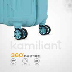 KAMILIANT by American Tourister Savvy | Trolley Bag Set of 3 (55+70+80 cms) for Travel| Hard Case Polypropylene (PP) Suitcase | 360° 8-Wheel Luggage Trolley | Combination Lock | Cress Green