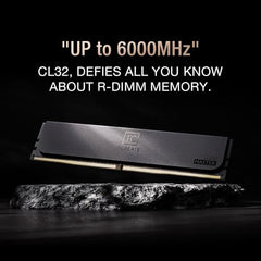 TEAMGROUP T-Create Master Overclocking DDR5 R-DIMM 96GB Kit (4 x 24GB) 6400MHz (PC5-51200) CL32 Hynix M-DIE Workstation Memory Module Ram Black - CTCMD596G6400HC32AQC01