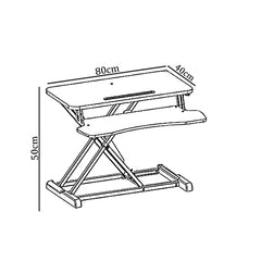 SYGA Height Adjustable Standing Table Computer Lifting Laptop Desk Converter Desk Lifting Legs 80 X 40 X 15 CM (Wood)