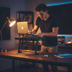 Pyle Folding Laptop Stand, Adjustable Height, Tablet & DJ Mixer Compatible
