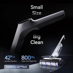 NARWAL S20 Smart Cordless Vacuum Mop – Advanced Wet and Dry Floor Cleaner with 18,000Pa Suction Power, 60-Minute Battery Life, AI Dirt Detection, and Self-Cleaning System